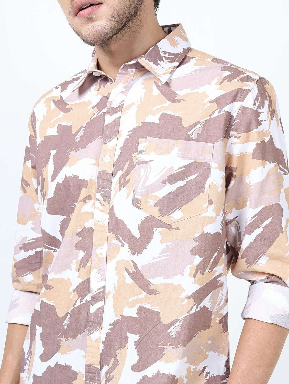 men collared long sleeves casual shirt - 21487272 -  Standard Image - 5