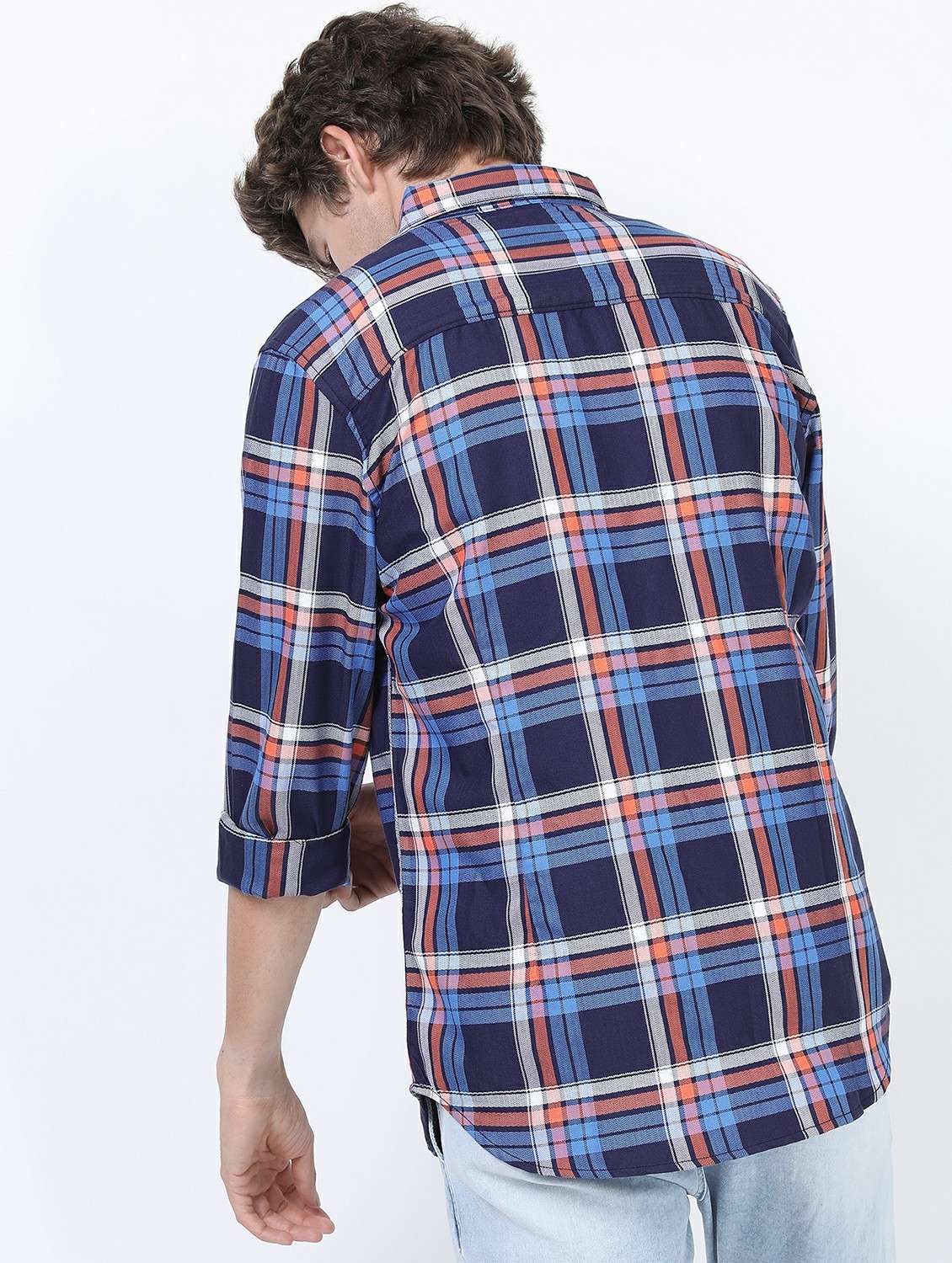 men collared long sleeves casual shirt - 21487276 -  Standard Image - 3