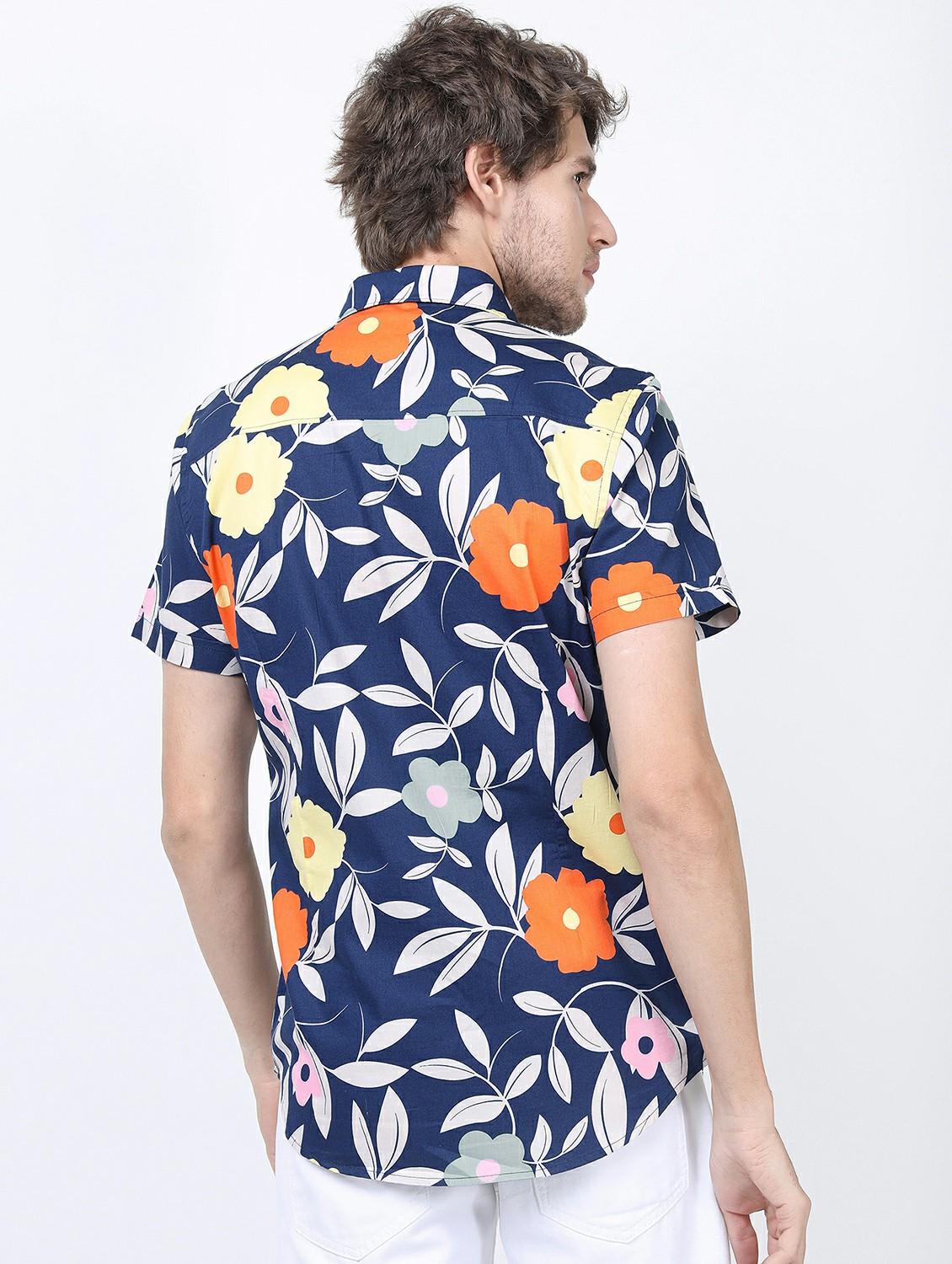 men collared short sleeves casual shirt - 21487291 - Standard Image - 3