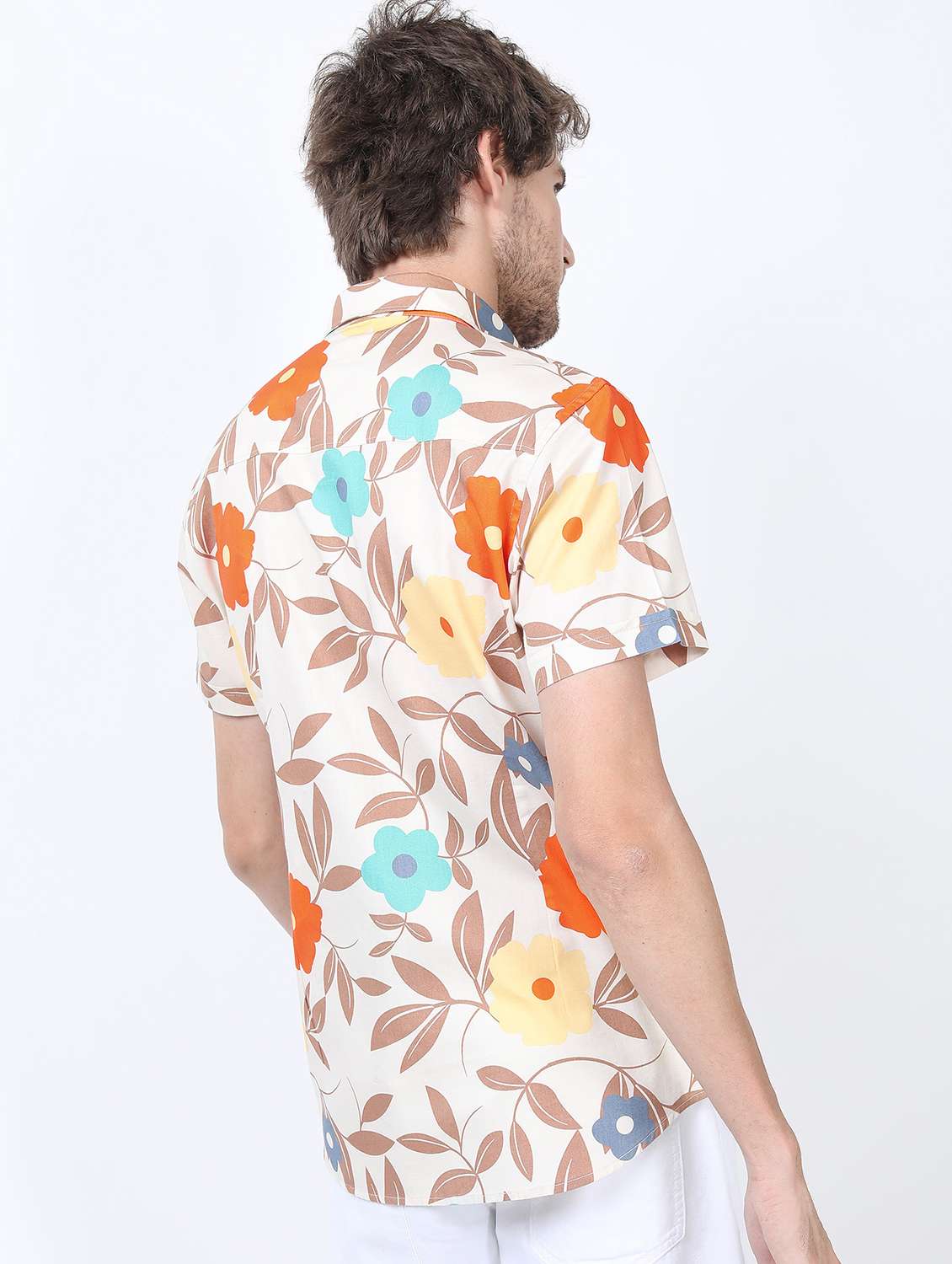 men collared short sleeves casual shirt - 21487293 -  Standard Image - 3