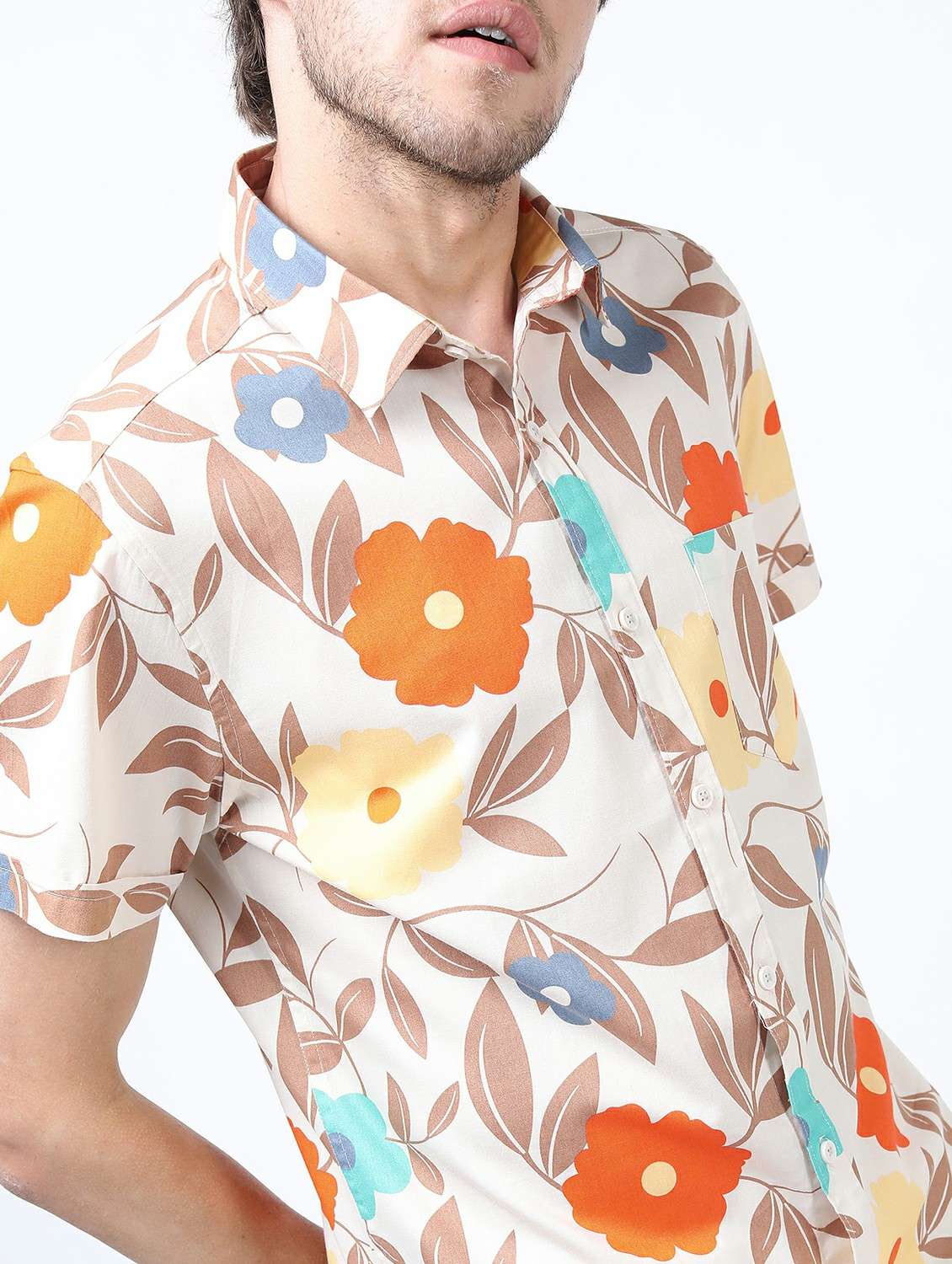 men collared short sleeves casual shirt - 21487293 -  Standard Image - 5