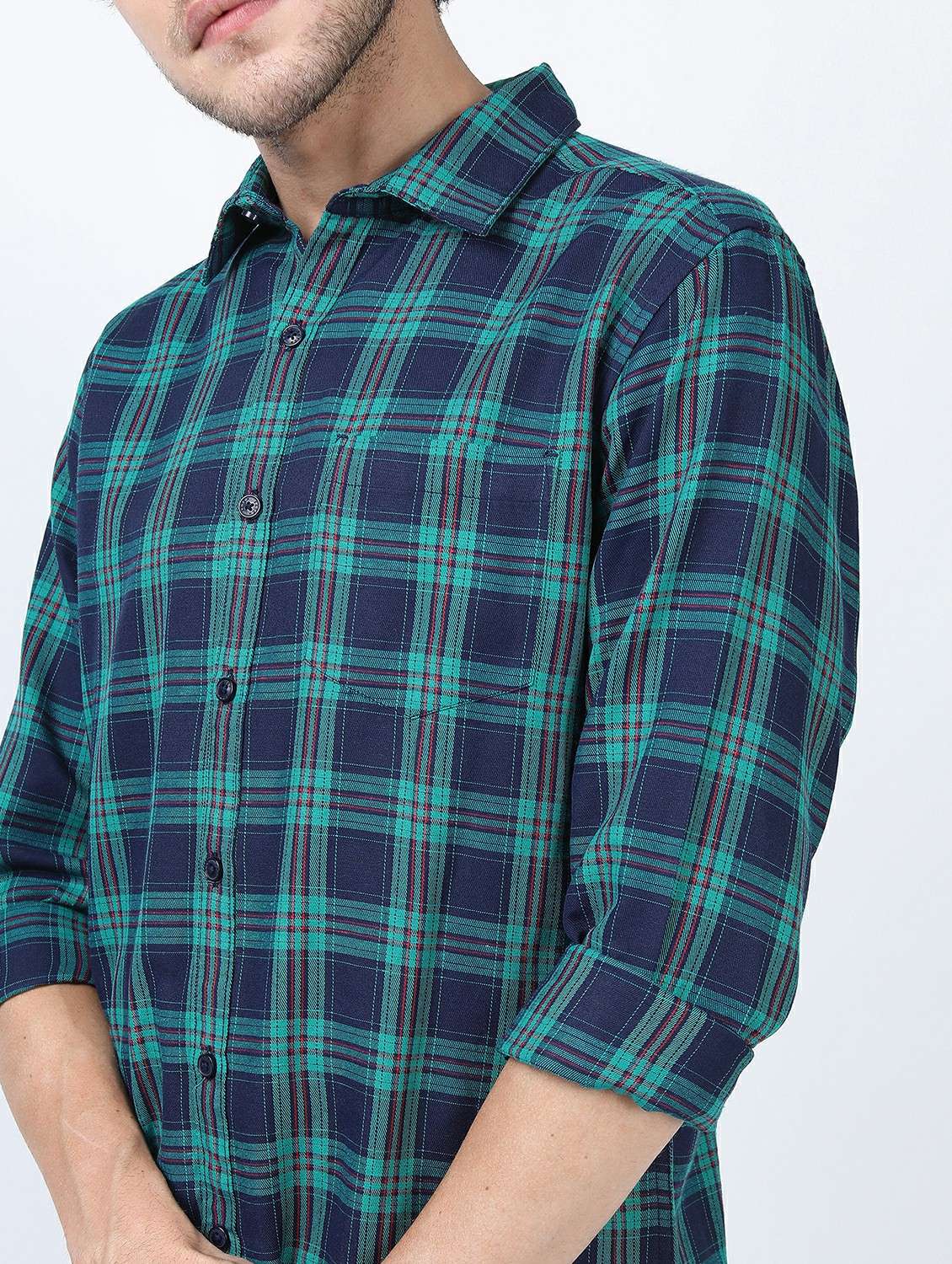 men collared long sleeves casual shirt - 21487303 -  Standard Image - 5