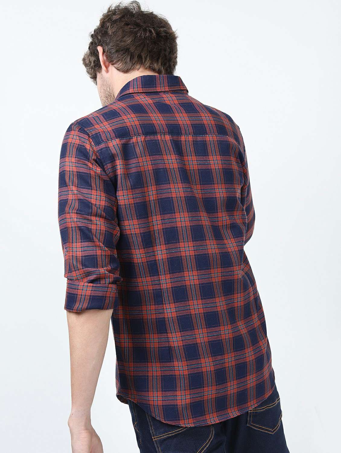 men collared long sleeves casual shirt - 21487307 -  Standard Image - 3