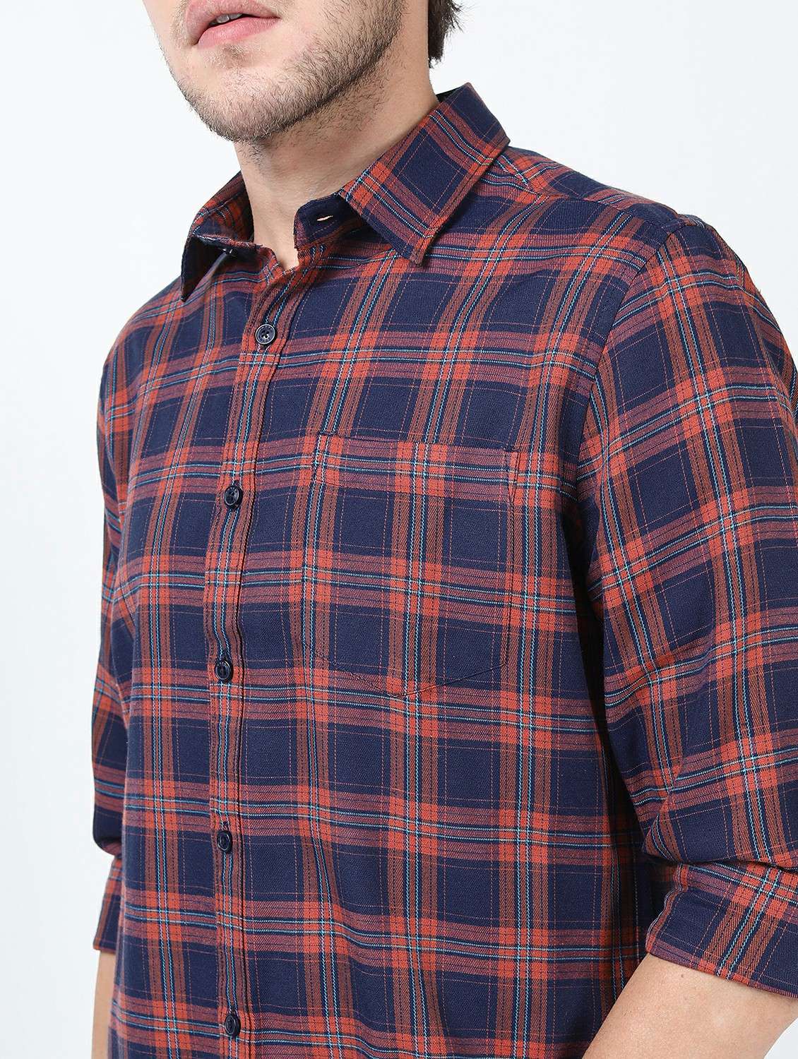 men collared long sleeves casual shirt - 21487307 -  Standard Image - 5