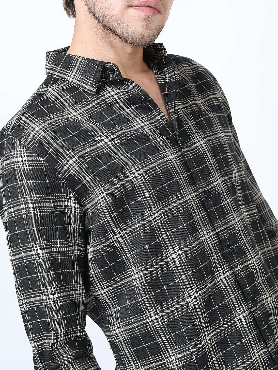 men collared long sleeves casual shirt - 21487319 -  Standard Image - 5