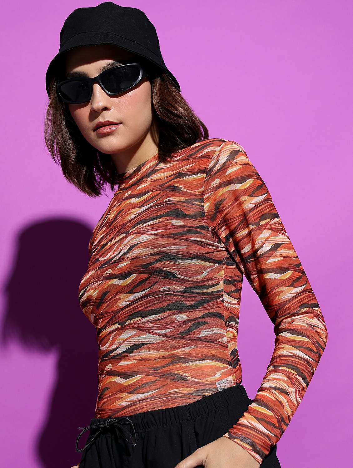 multicolored printed regular top - 21487322 - Zoom Image - 0