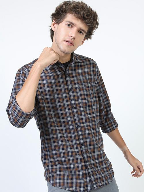 men collared long sleeves casual shirt - 21487325 - Standard Image - 0