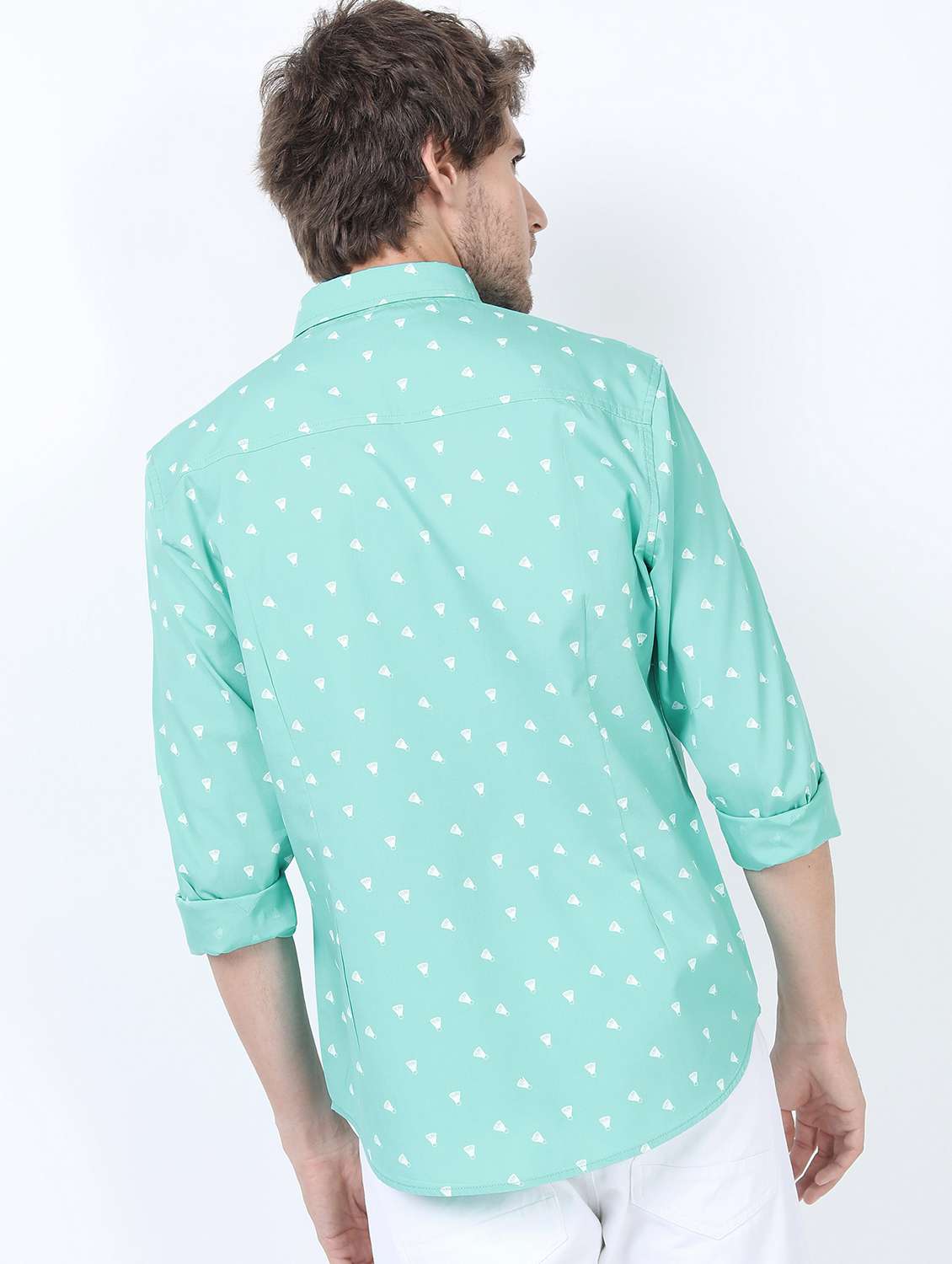 men collared long sleeves casual shirt - 21487343 -  Standard Image - 3