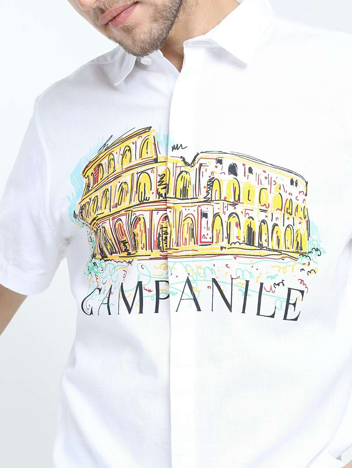 men collared short sleeves casual shirt - 21487360 -  Standard Image - 5