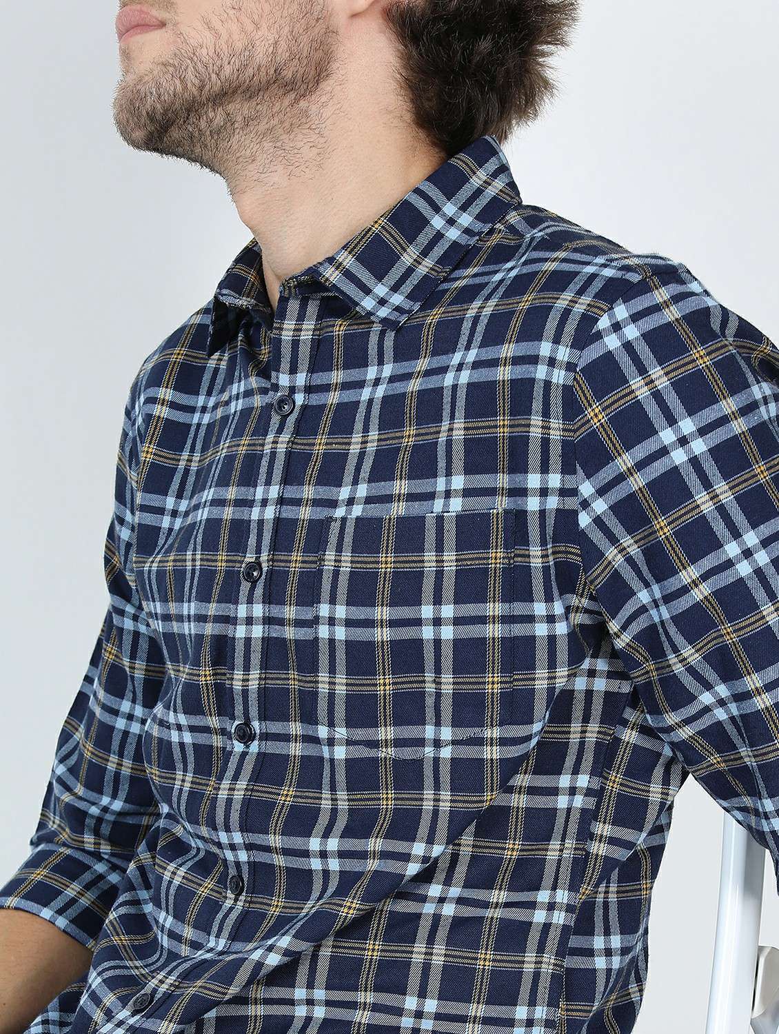 men collared long sleeves casual shirt - 21487362 -  Standard Image - 5