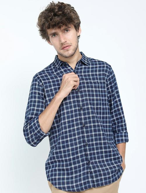 men long sleeved checkered casual shirt - 21487385 -  Standard Image - 0