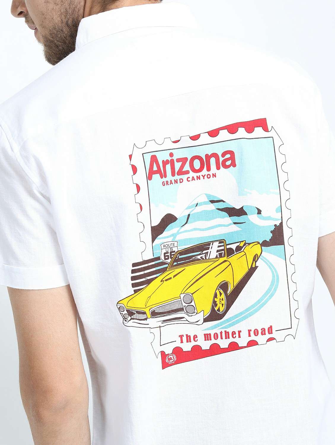 men short sleeved printed casual shirt - 21487388 -  Standard Image - 5