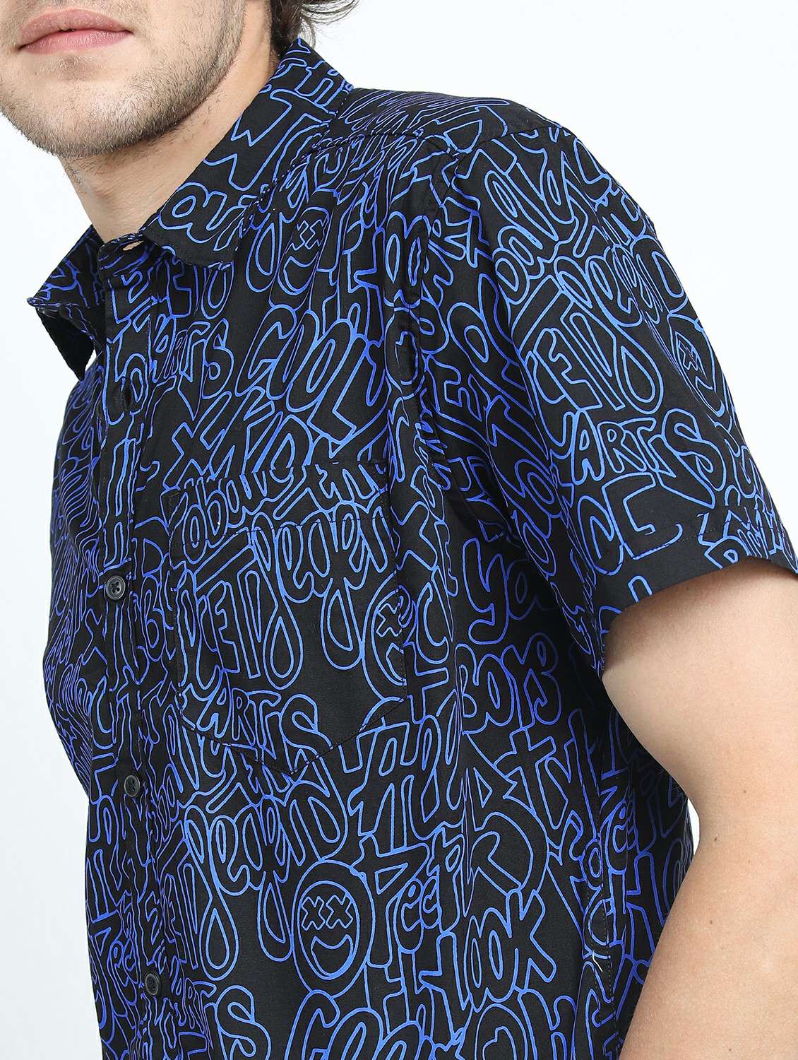 men short sleeved printed casual shirt - 21487408 -  Standard Image - 5
