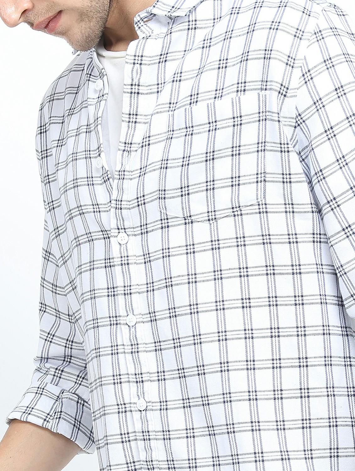 men long sleeved checkered casual shirt - 21487415 - Standard Image - 5