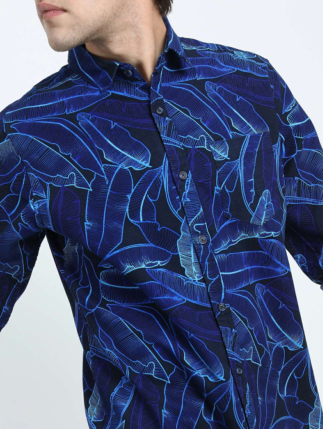 men long sleeved printed casual shirt - 21487469 -  Standard Image - 5
