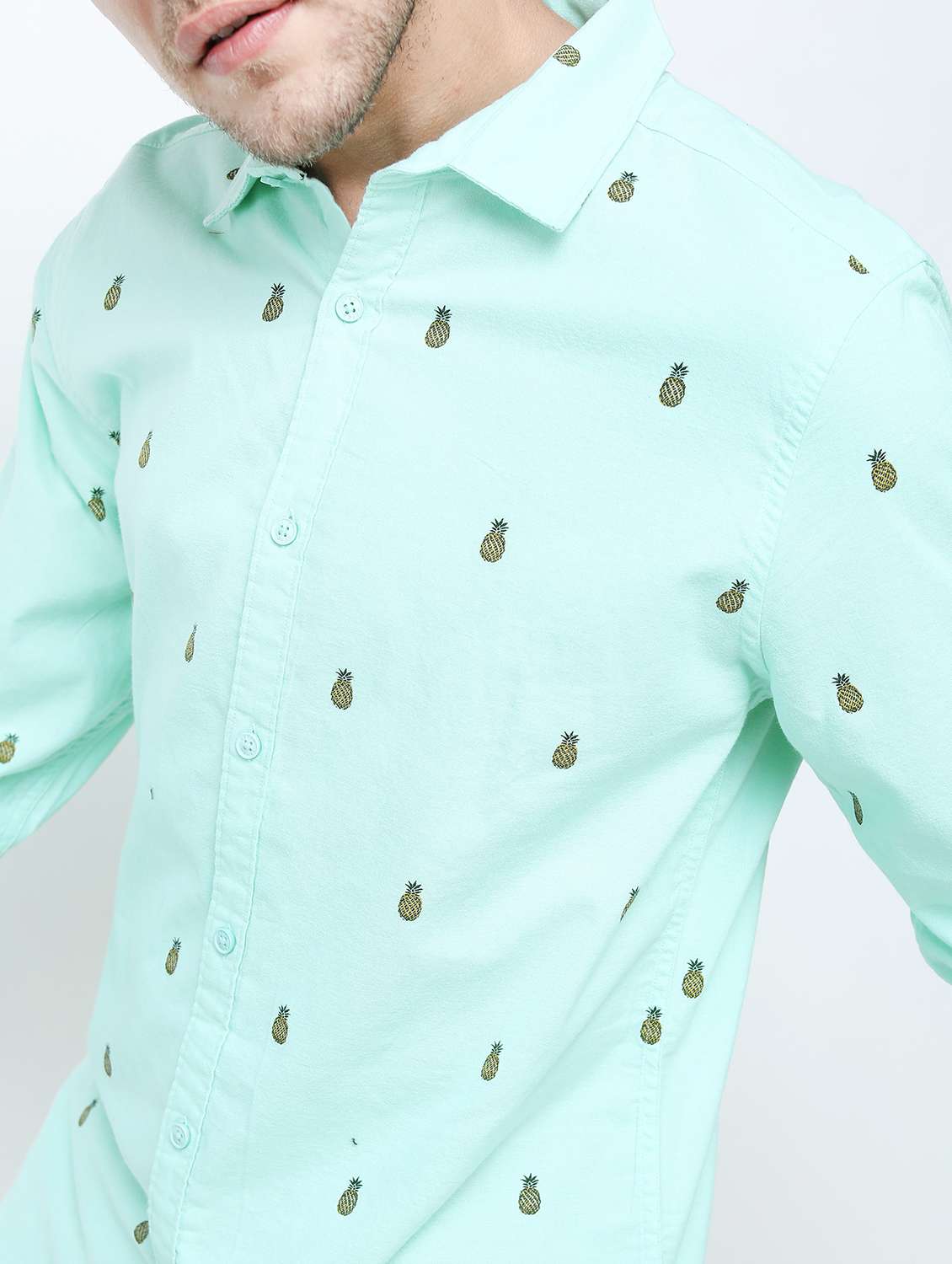 men long sleeved printed casual shirt - 21487474 -  Standard Image - 5