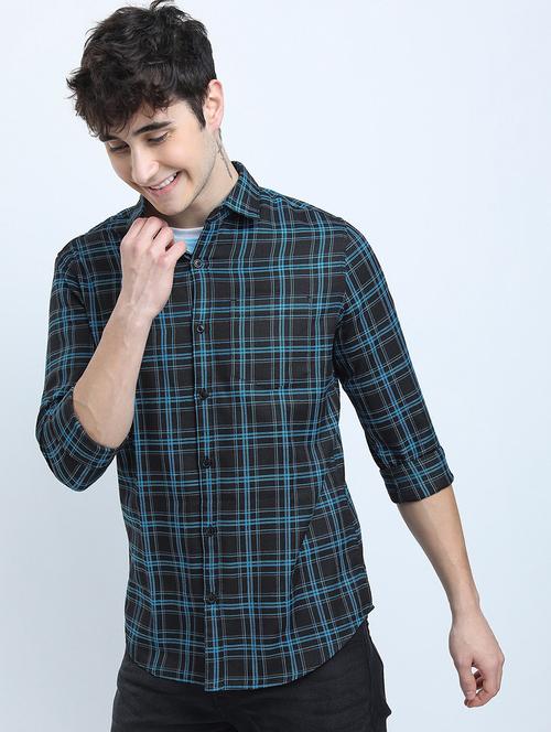 men collared checks casual shirt - 21487547 -  Standard Image - 0