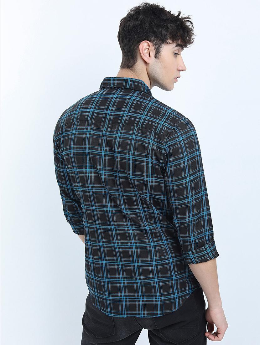 men collared checks casual shirt - 21487547 - Standard Image - 3