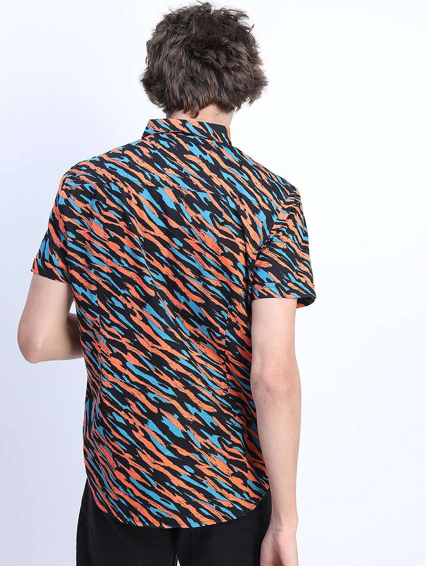 men collared printed casual shirt - 21487554 -  Standard Image - 3