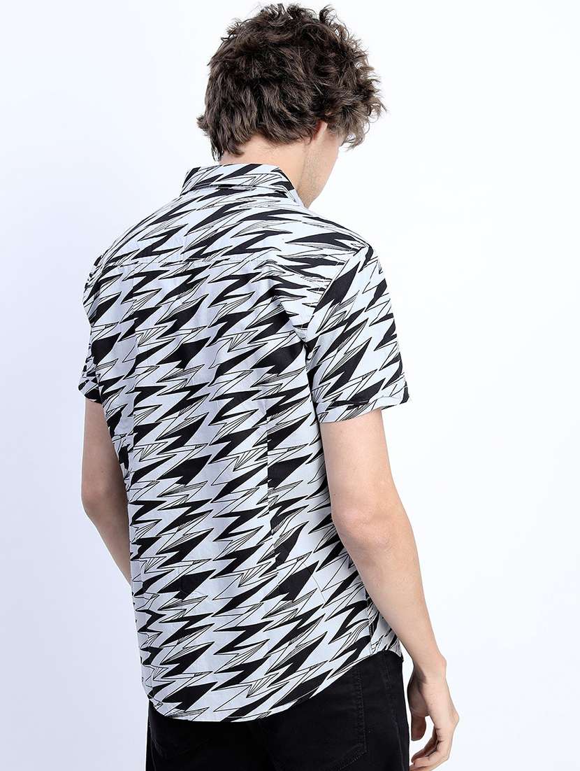 men collared printed casual shirt - 21487555 -  Standard Image - 3