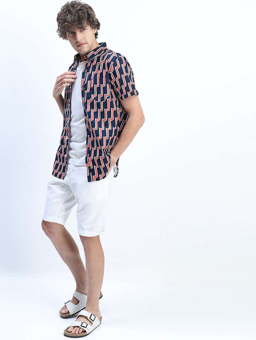 men collared printed casual shirt - 21487562 -  Standard Image - 3