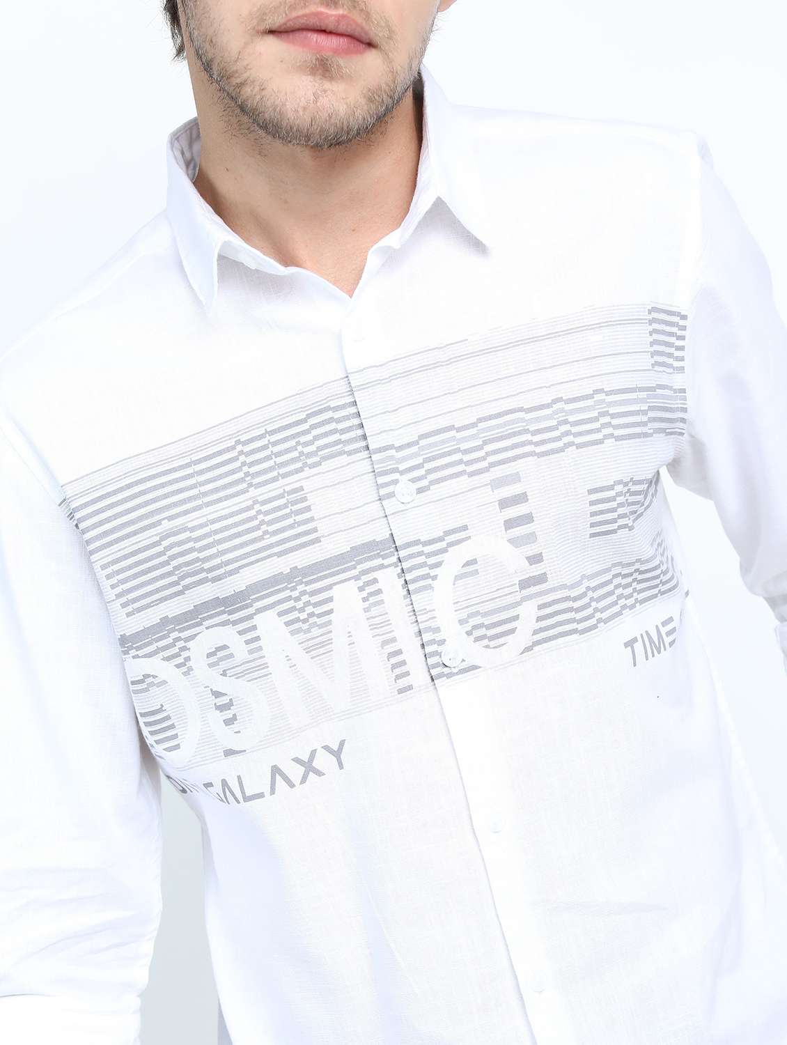 men collared printed casual shirt - 21487565 -  Standard Image - 5