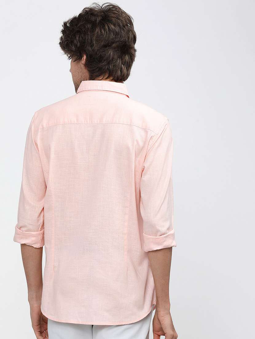 men collared solid casual shirt - 21487579 -  Standard Image - 3