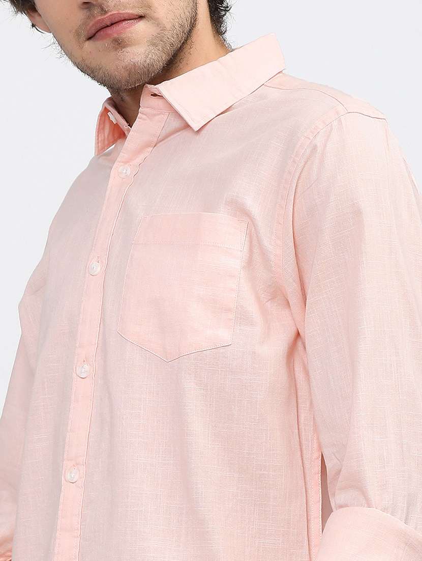 men collared solid casual shirt - 21487579 -  Standard Image - 5