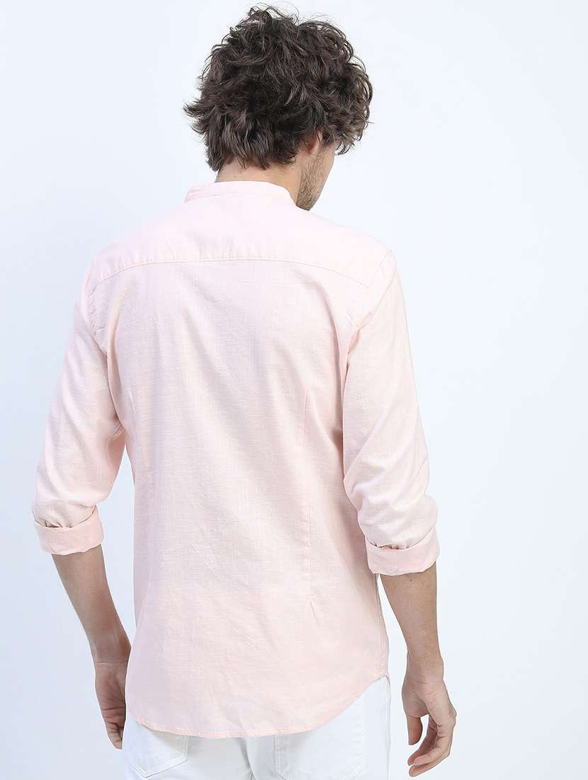 men collared solid casual shirt - 21487580 -  Standard Image - 3
