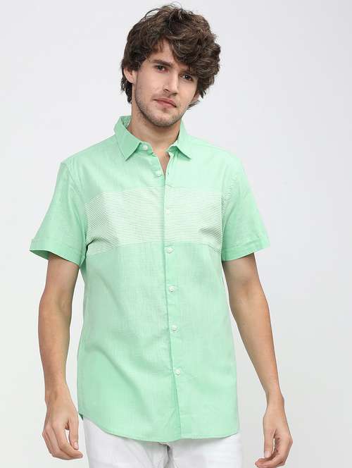 men collared stripes casual shirt - 21487582 -  Standard Image - 0