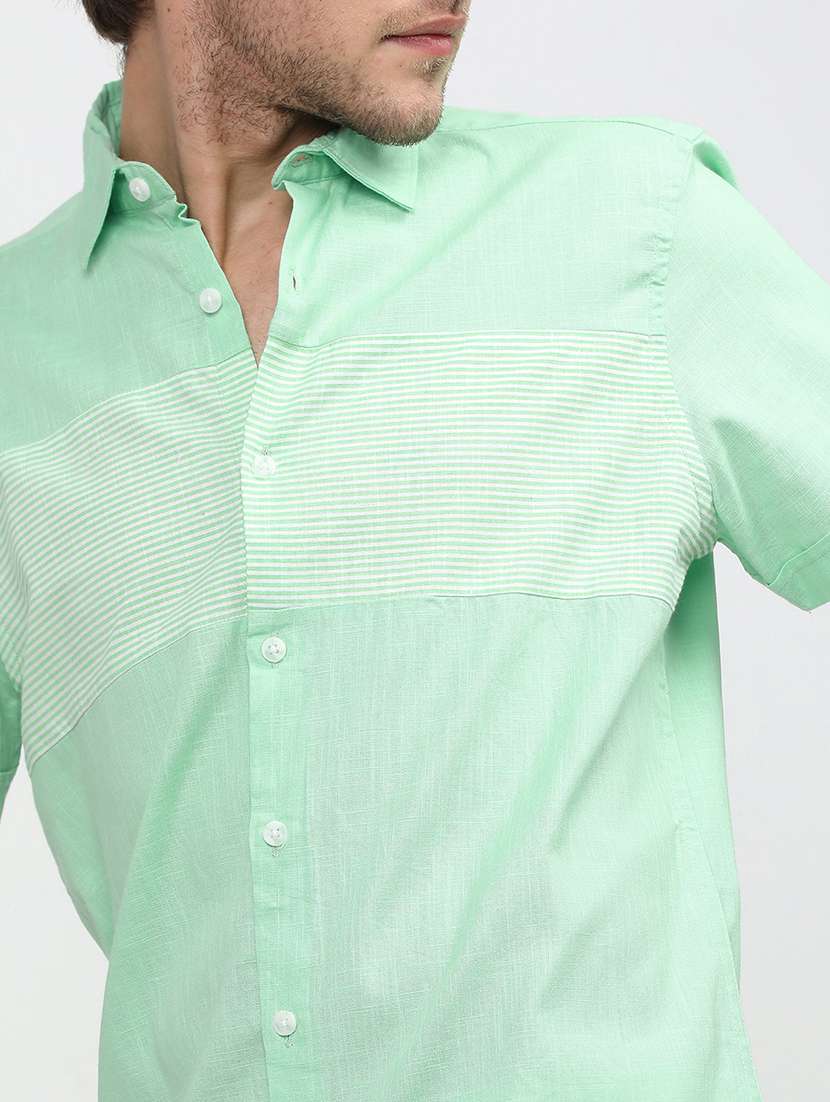 men collared stripes casual shirt - 21487582 -  Standard Image - 5