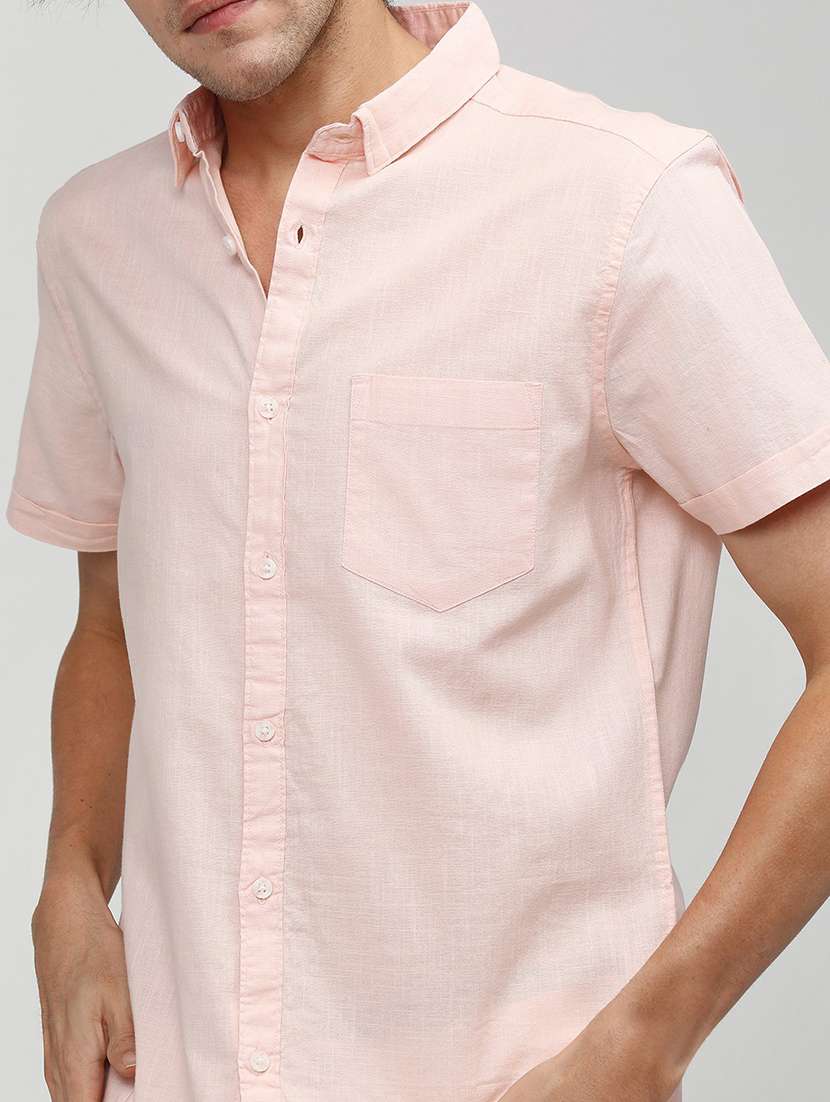 men collared solid casual shirt - 21487589 -  Standard Image - 5