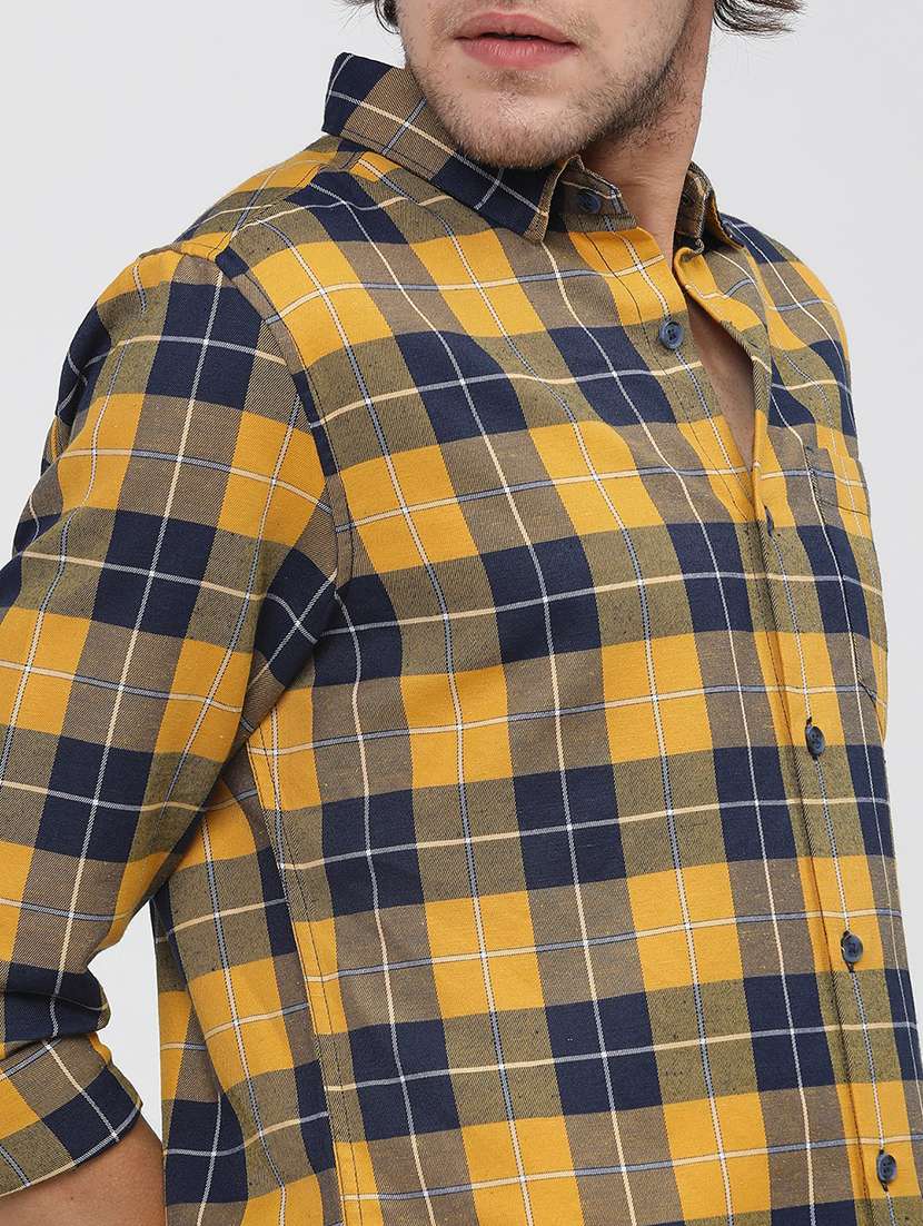 men collared checks casual shirt - 21487597 -  Standard Image - 5