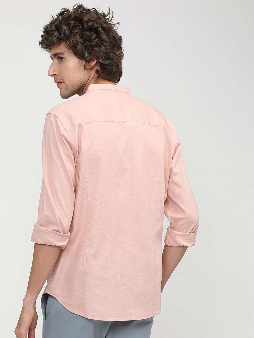 men collared solid casual shirt - 21487601 -  Standard Image - 3