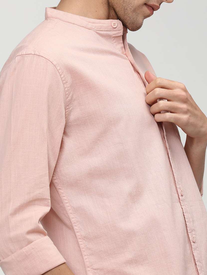 men collared solid casual shirt - 21487601 -  Standard Image - 5