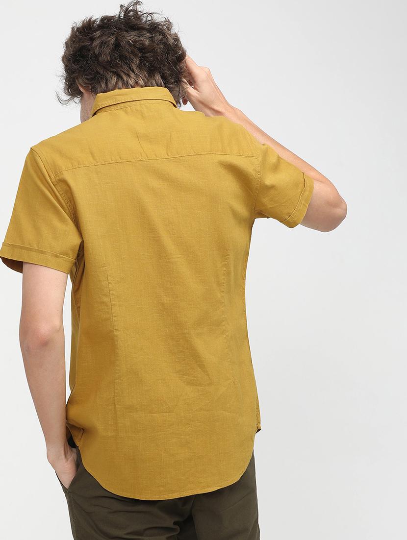 men collared solid casual shirt - 21487603 - Standard Image - 3
