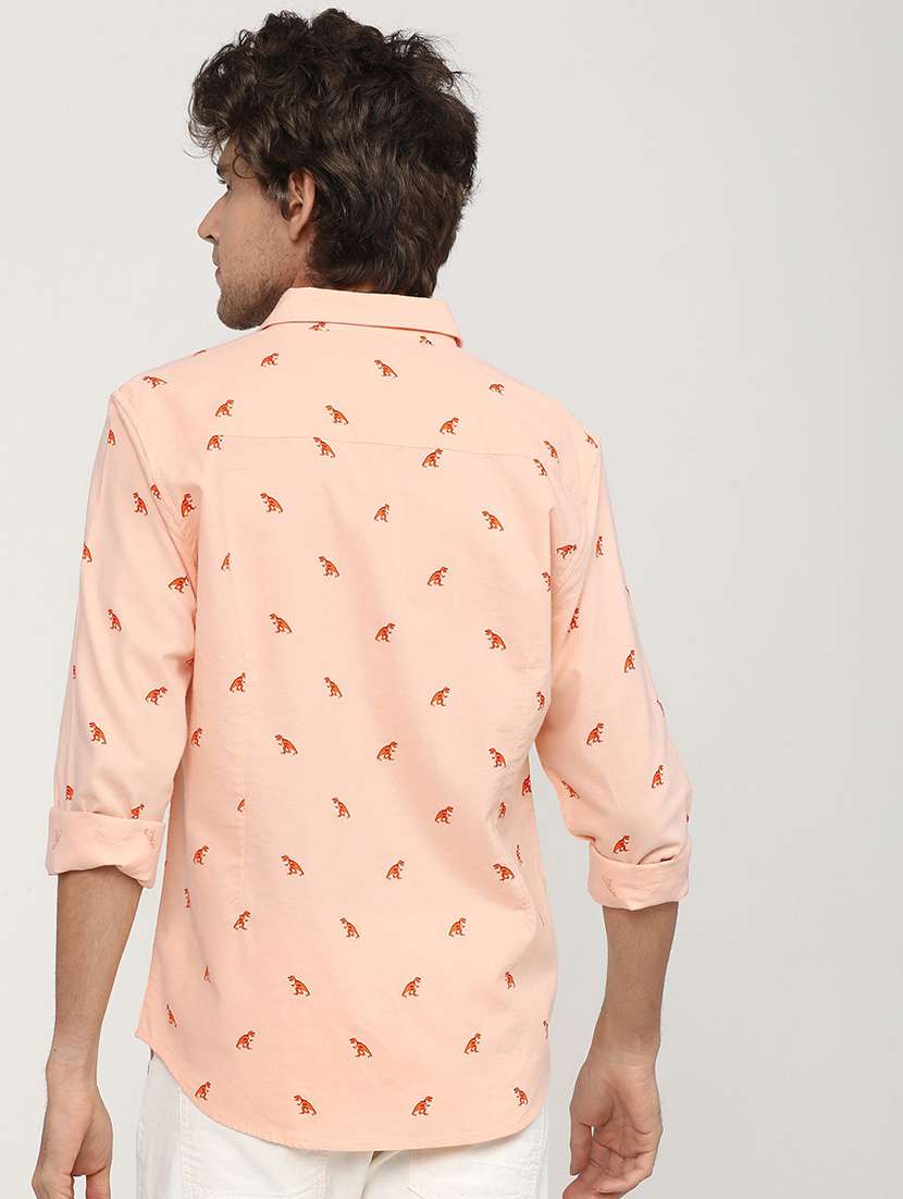 men collared printed casual shirt - 21487606 -  Standard Image - 3