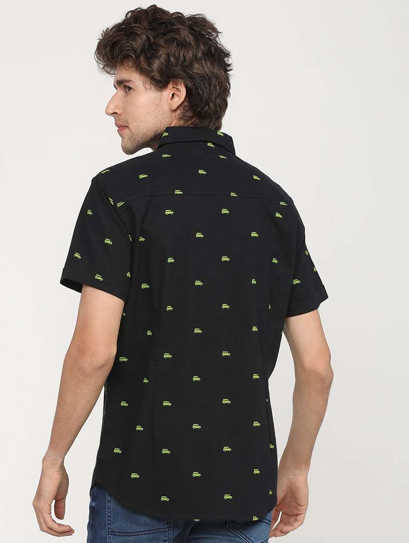 men collared printed casual shirt - 21487611 -  Standard Image - 3