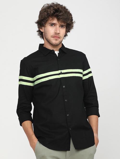 men collared stripes casual shirt - 21487616 - Standard Image - 0