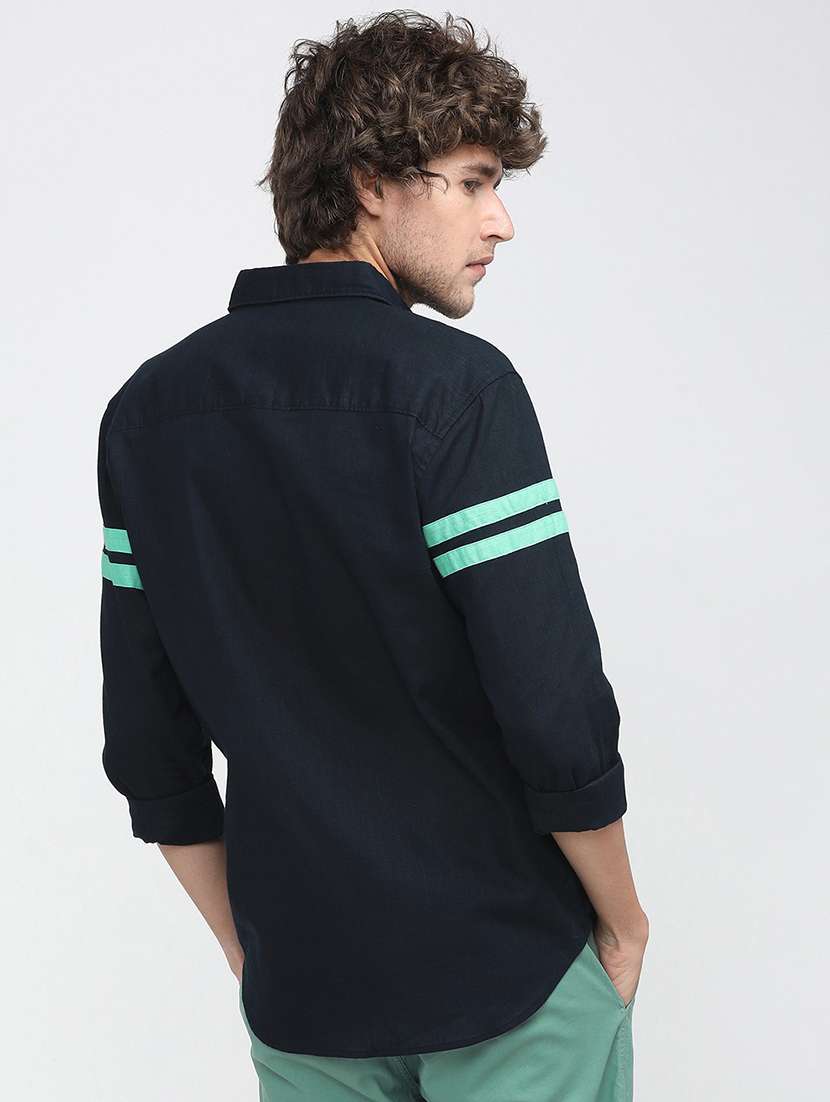 men collared stripes casual shirt - 21487617 -  Standard Image - 3