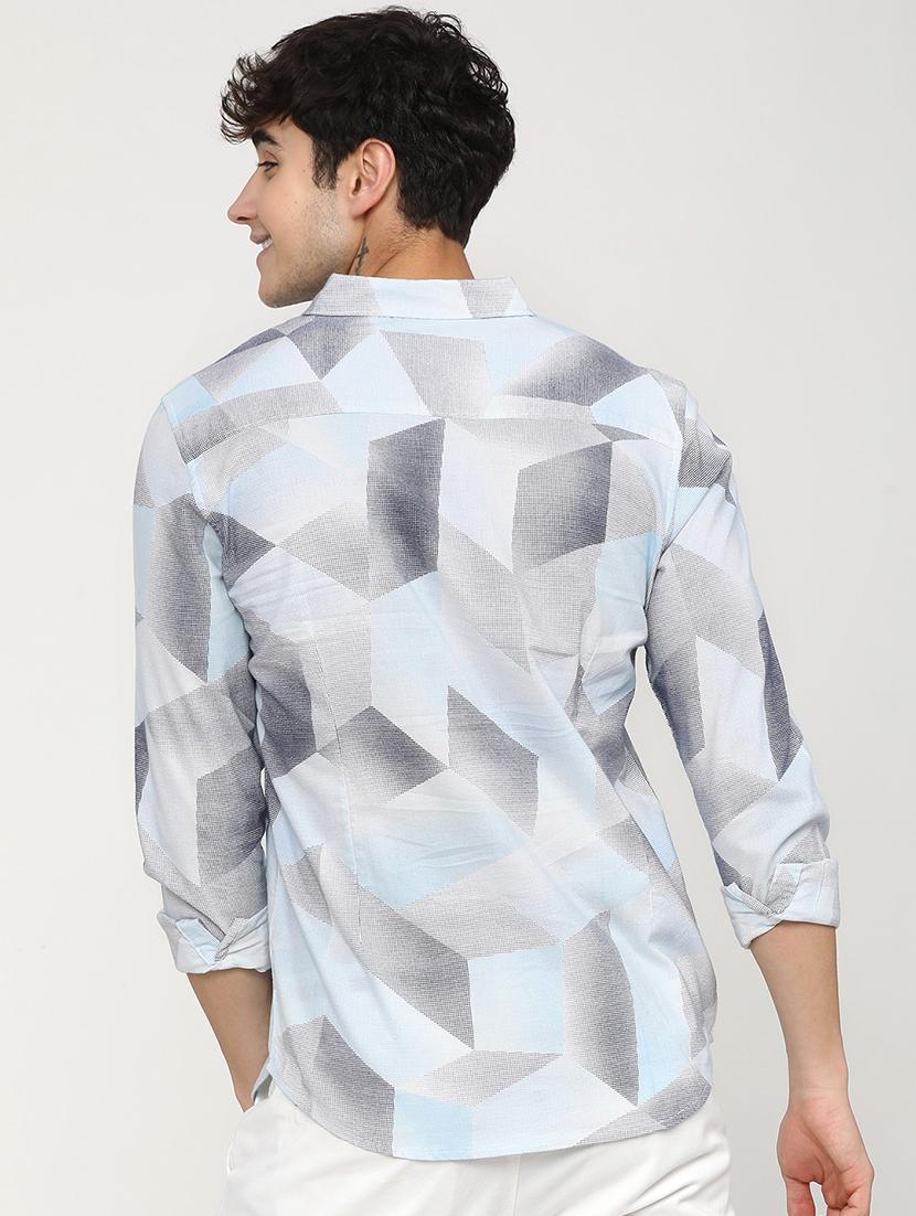 men collared printed casual shirt - 21487622 - Standard Image - 3