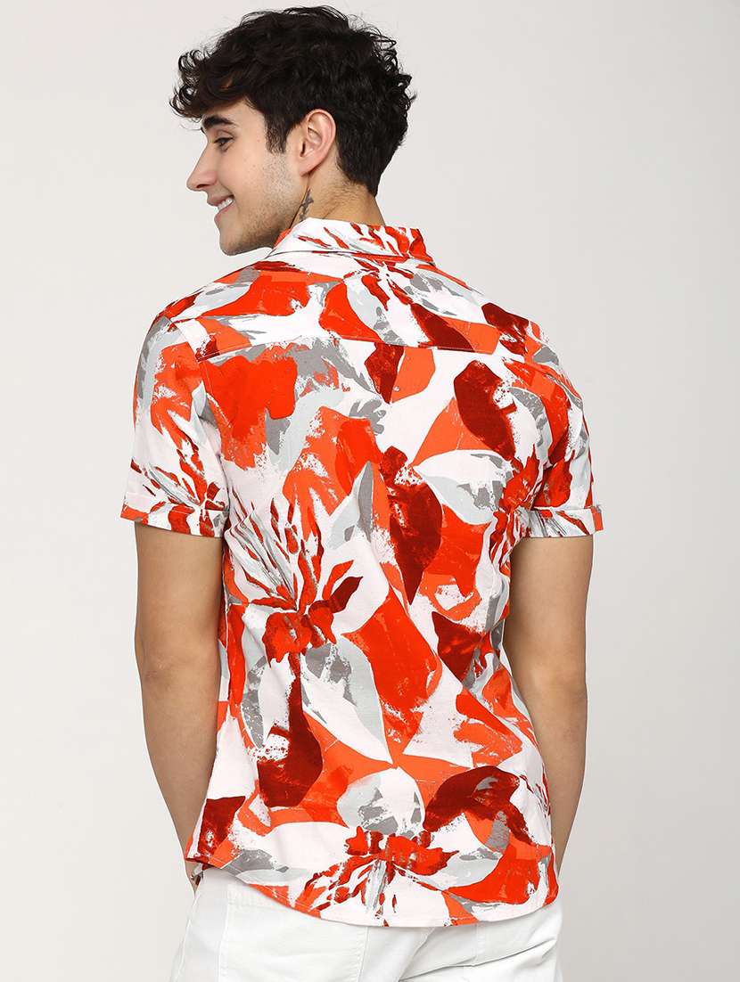 men collared printed casual shirt - 21487624 -  Standard Image - 3