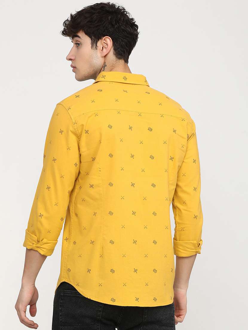 men collared printed casual shirt - 21487629 -  Standard Image - 3
