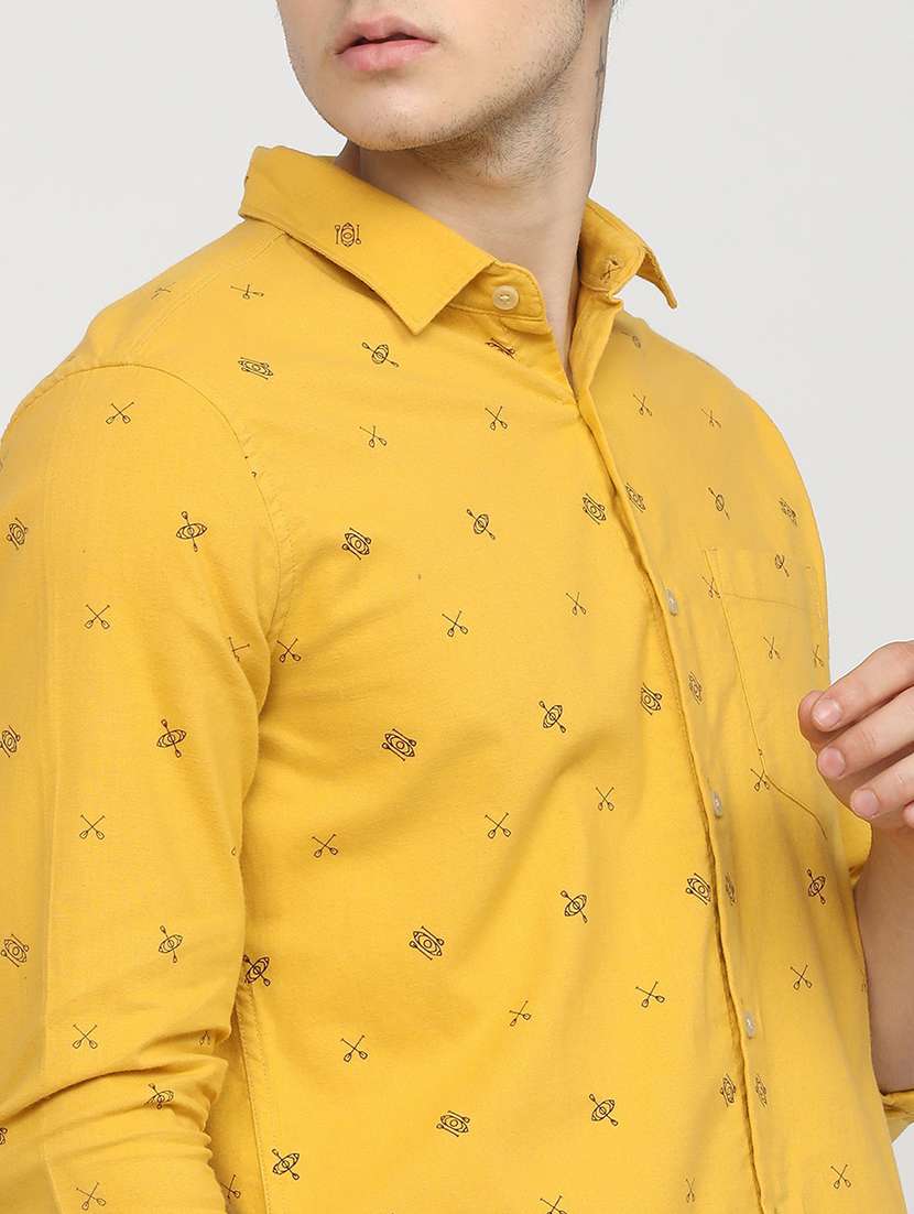 men collared printed casual shirt - 21487629 -  Standard Image - 5
