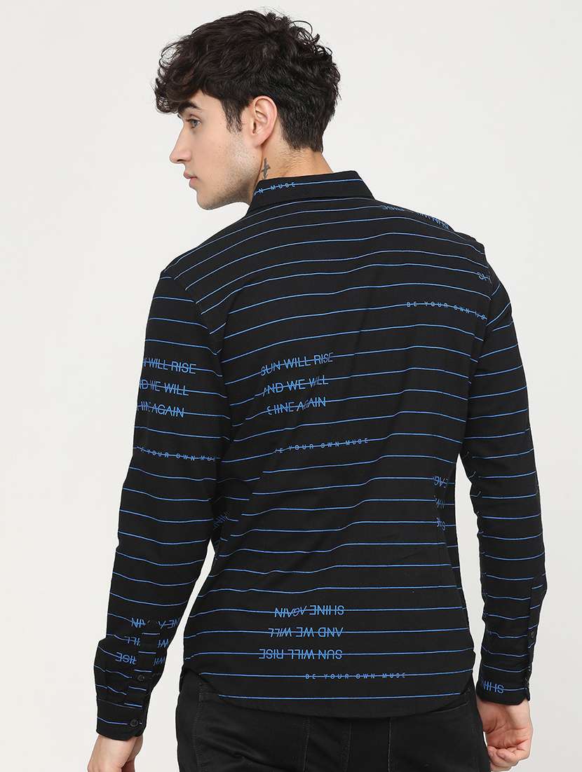 men collared stripes casual shirt - 21487636 -  Standard Image - 3