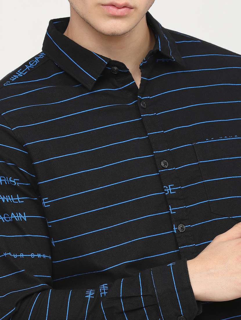men collared stripes casual shirt - 21487636 -  Standard Image - 5