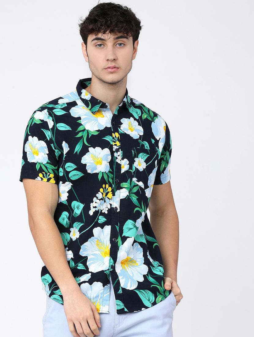 men collared floral printed casual shirt - 21487641 - Zoom Image - 0