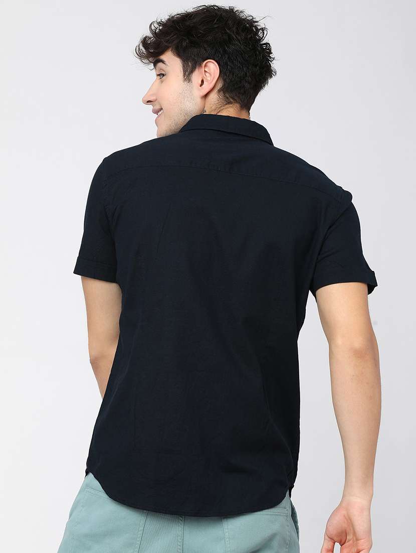 men collared color block casual shirt - 21487654 -  Standard Image - 3