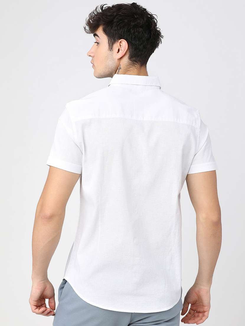 men collared short sleeves casual shirt - 21487672 -  Standard Image - 3