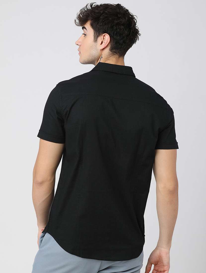 men collared short sleeves casual shirt - 21487674 -  Standard Image - 3